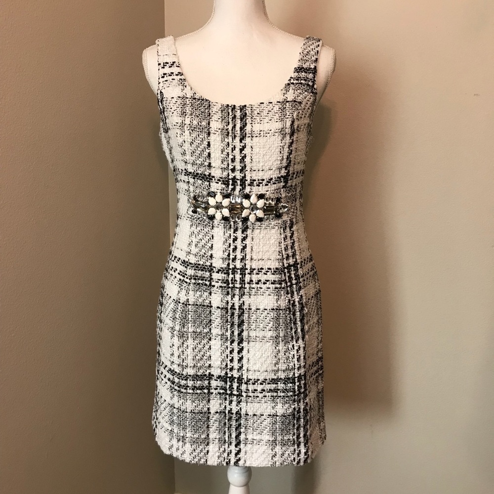 Boston Proper Plaid Woven Dress